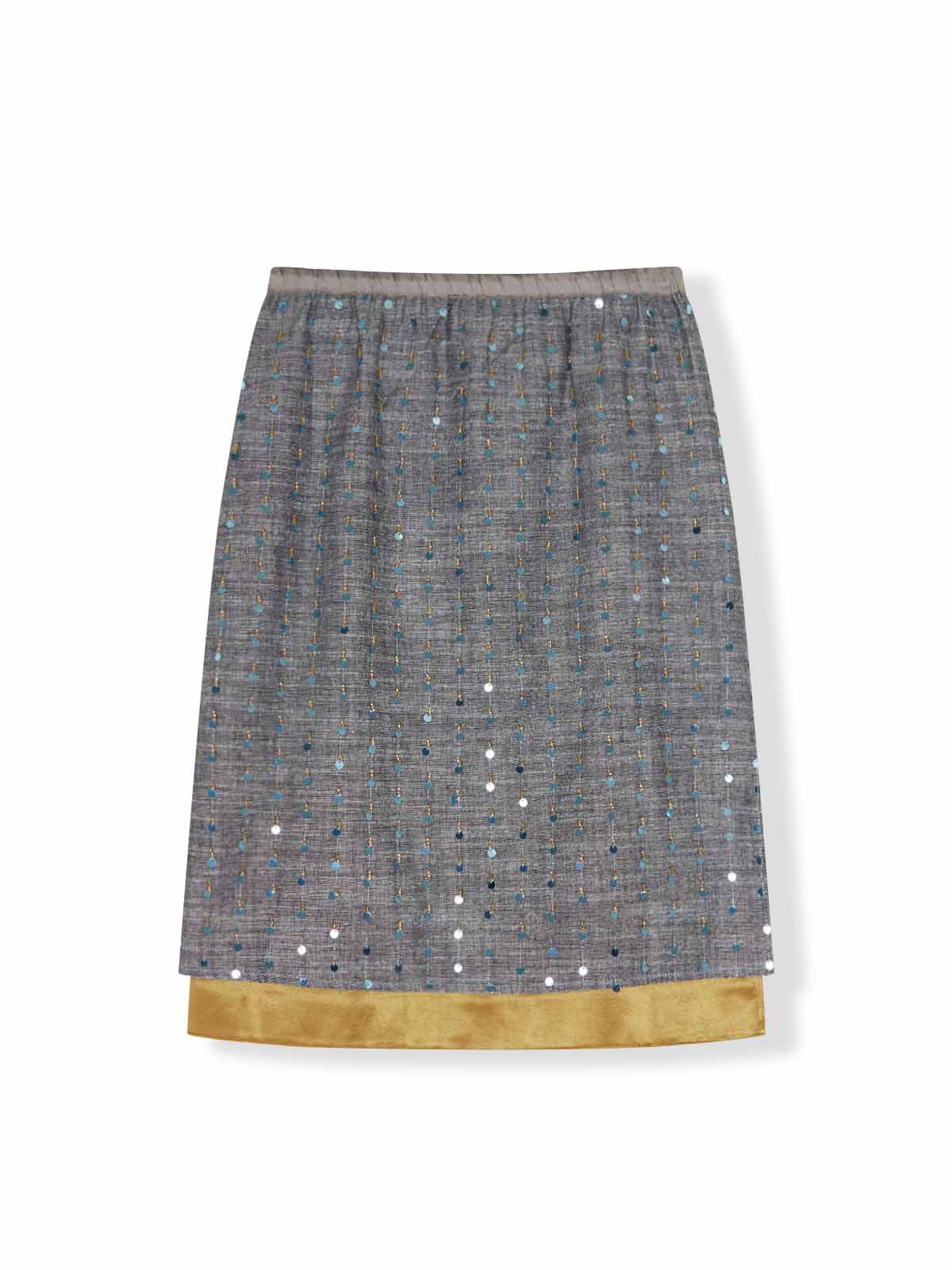 ASOBIO Layered Sequin Skirt