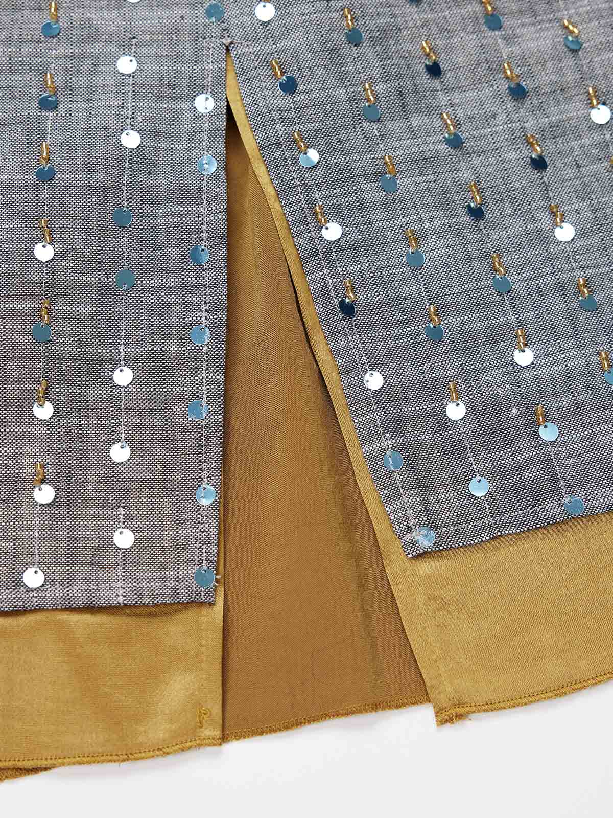 ASOBIO Layered Sequin Skirt