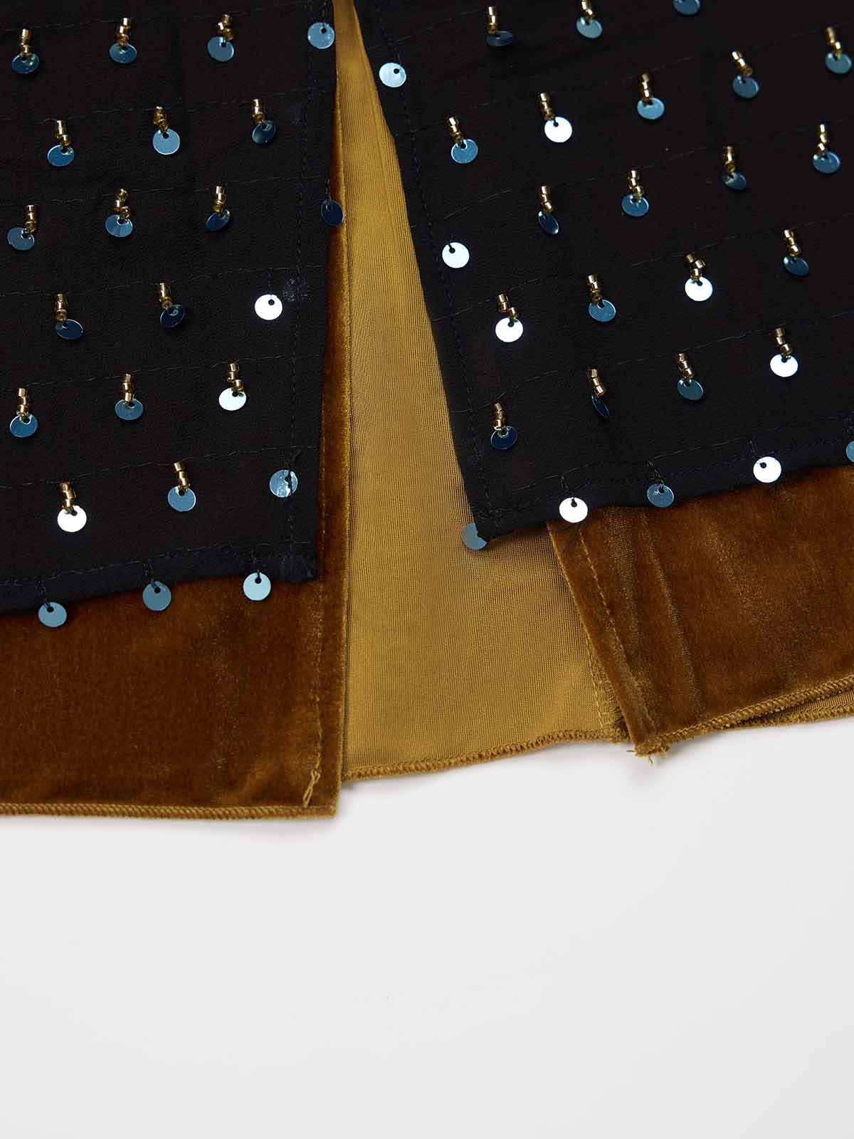 ASOBIO Layered Sequin Skirt