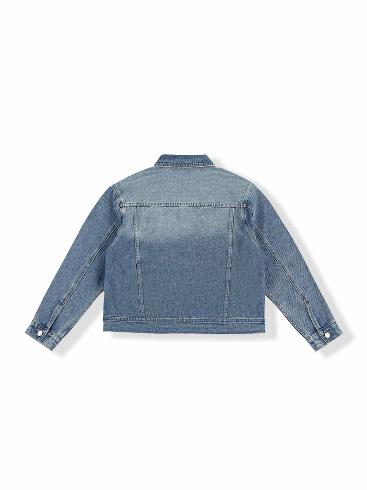 ASOBIO Cropped Utility Denim Jacket