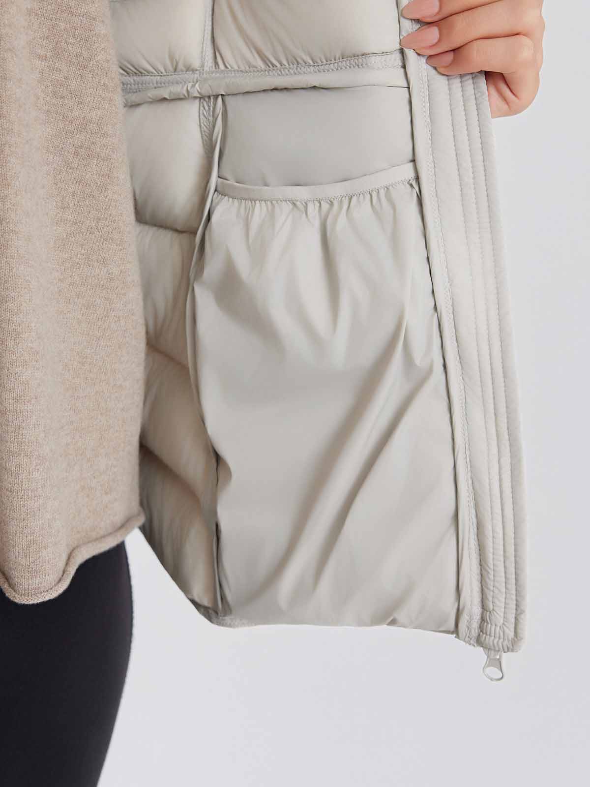 ASOBIO Lightweight Premium Down Puffer Hooded Vest