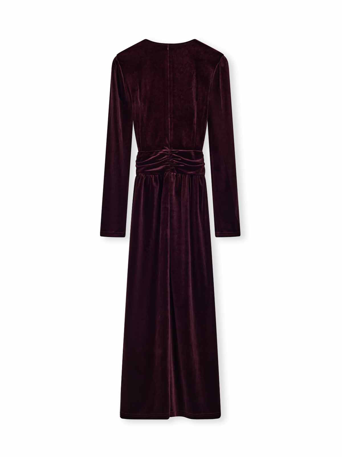 ASOBIO Velvet Twist-Front Maxi Dress