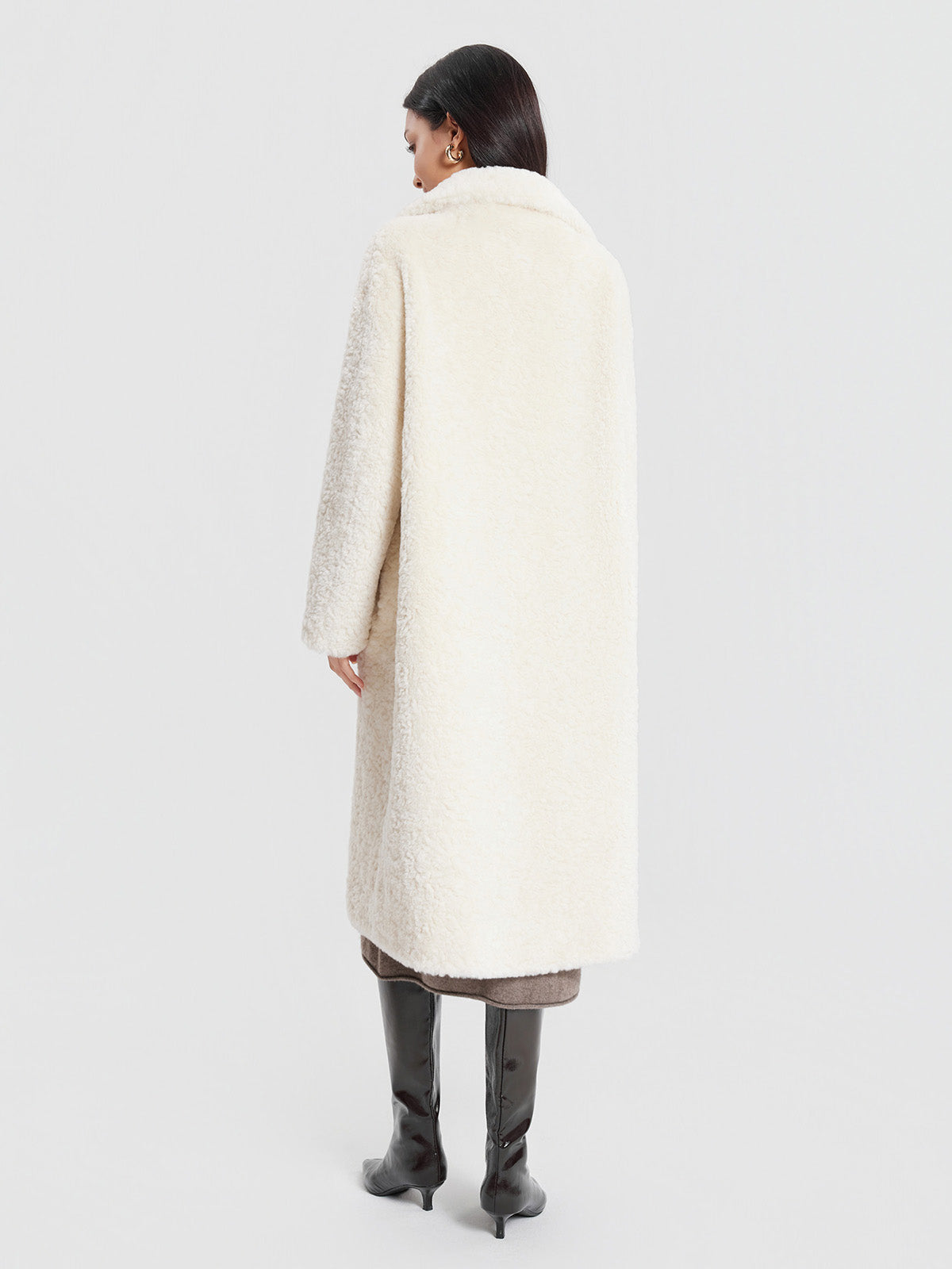 ASOBIO Long Faux Fur Coat