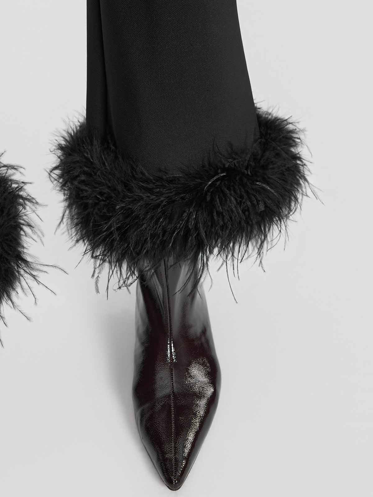 ASOBIO Feather Flare Cropped Pants