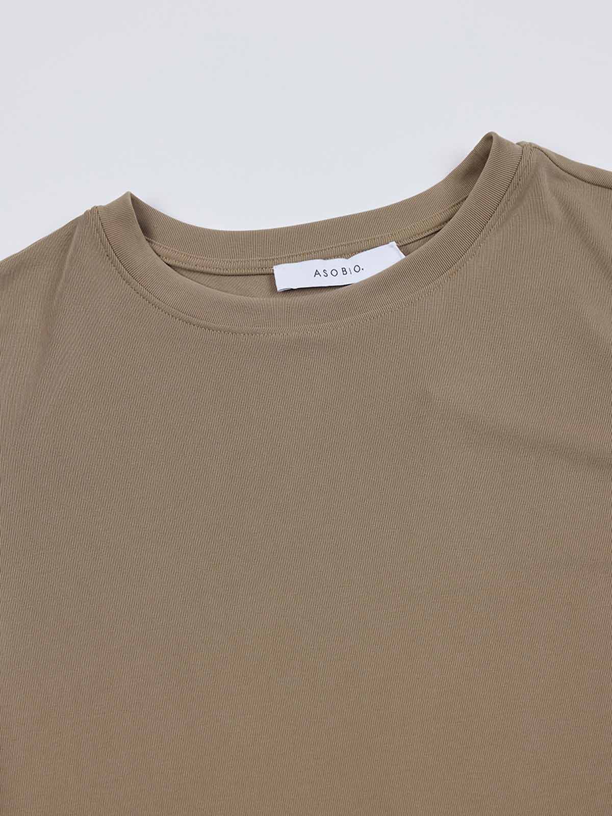 ASOBIO Knitted Short-Sleeve Round Neck T-Shirt