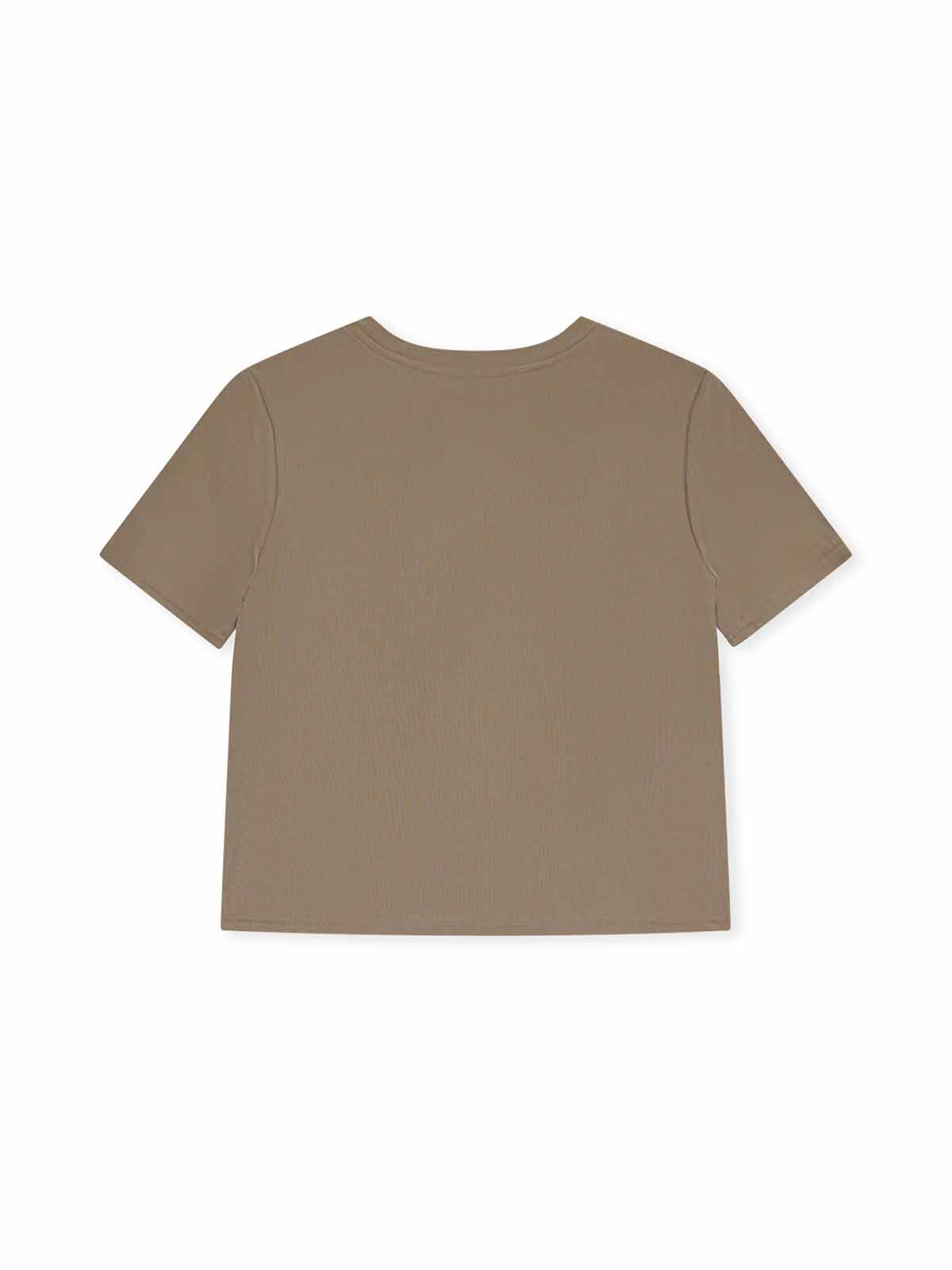 ASOBIO Knitted Short-Sleeve Round Neck T-Shirt