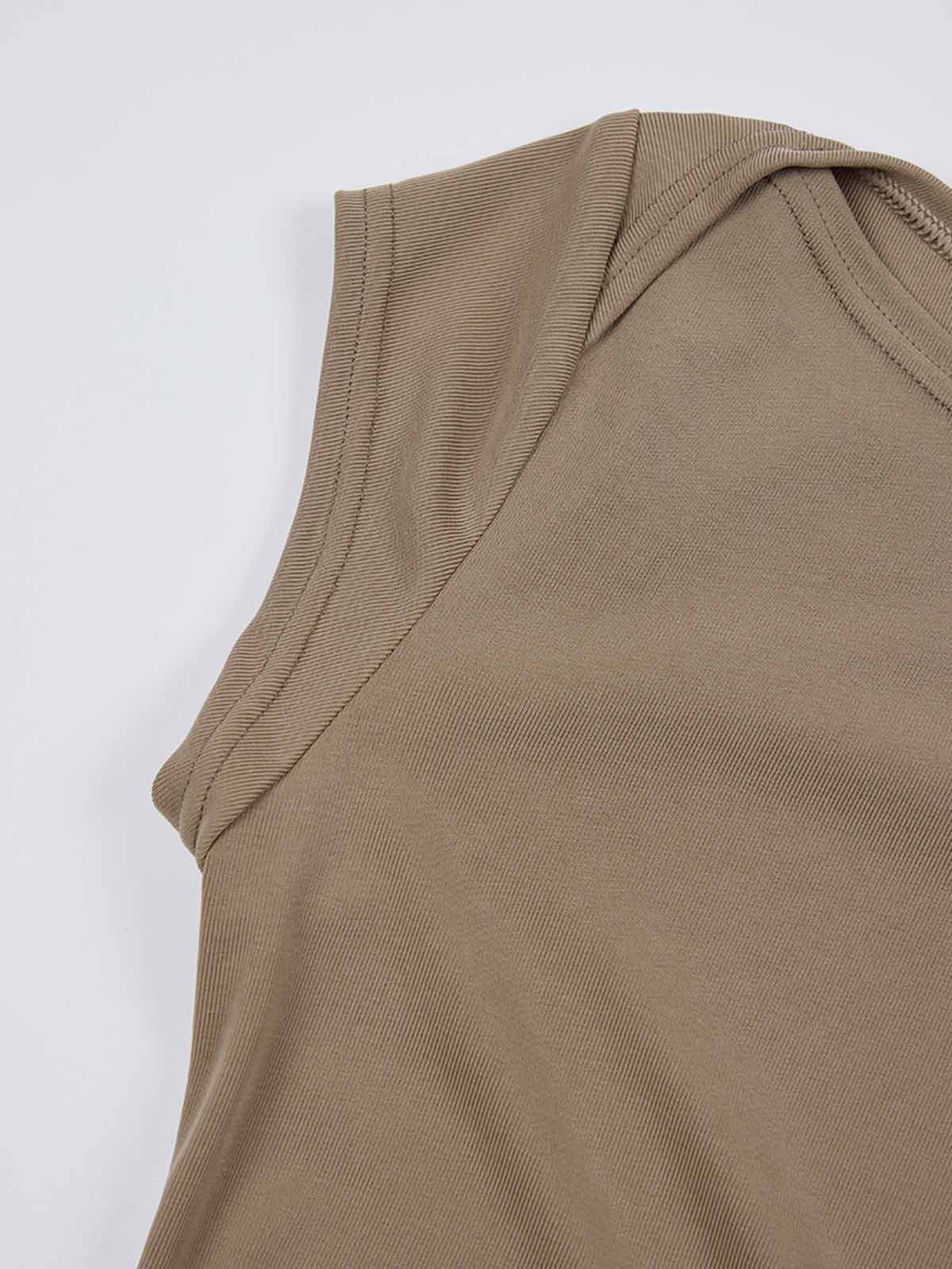 ASOBIO Slim-Fit Cap-Sleeve Boat Neck Top