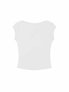 ASOBIO Slim-Fit Cap-Sleeve Boat Neck Top