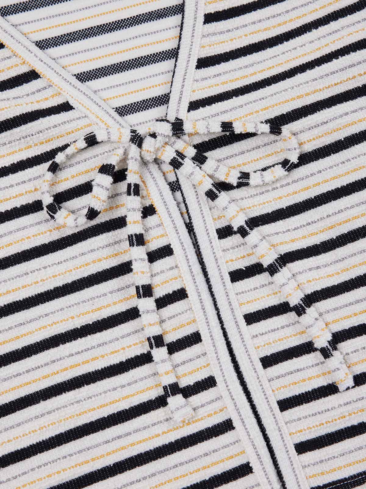 ASOBIO Knitted Front-Tie 3/4 Sleeve Cardigan