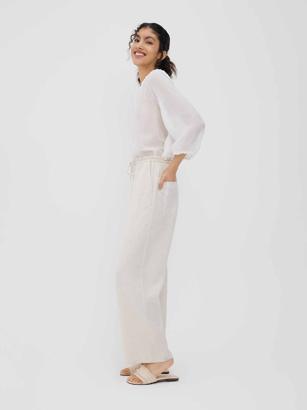 Asobio Mid-Rise Wide-Leg Linen Pants
