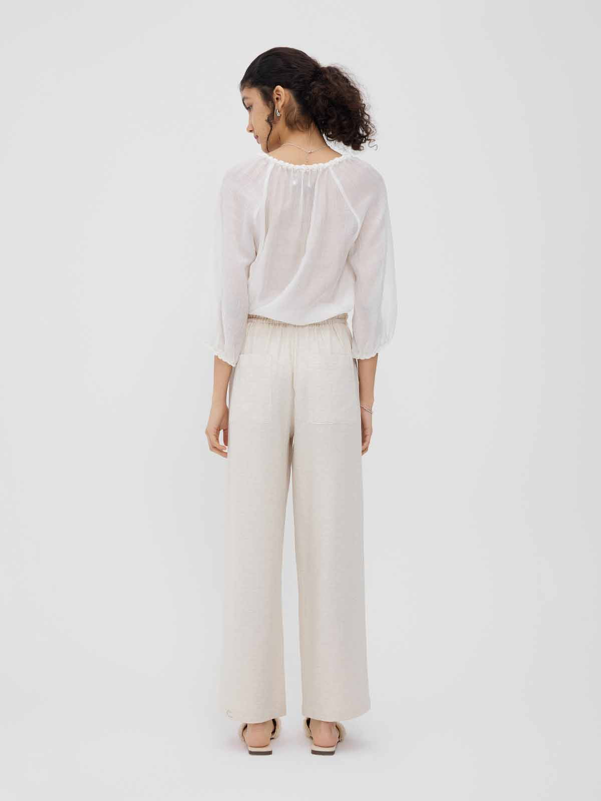 Asobio Mid-Rise Wide-Leg Linen Pants