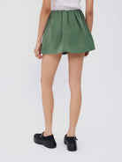 ASOBIO Satin Bubble Mini Skirt with Shorts