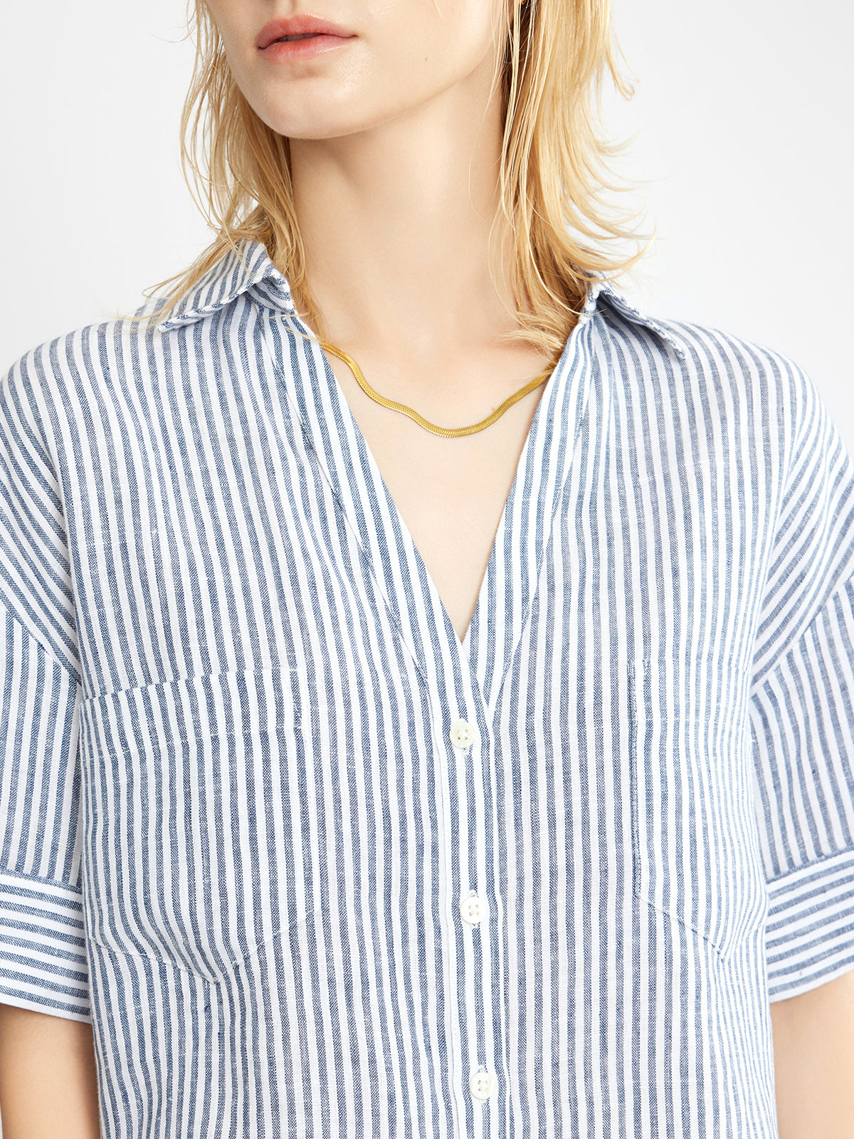 100% Linen Cropped Shirt