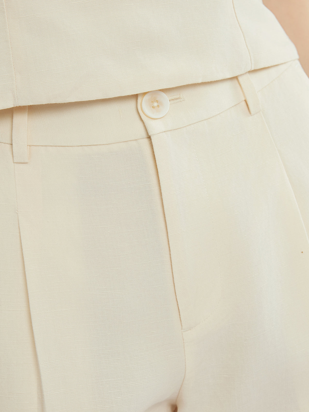 ASOBIO Linen Carrot Pant