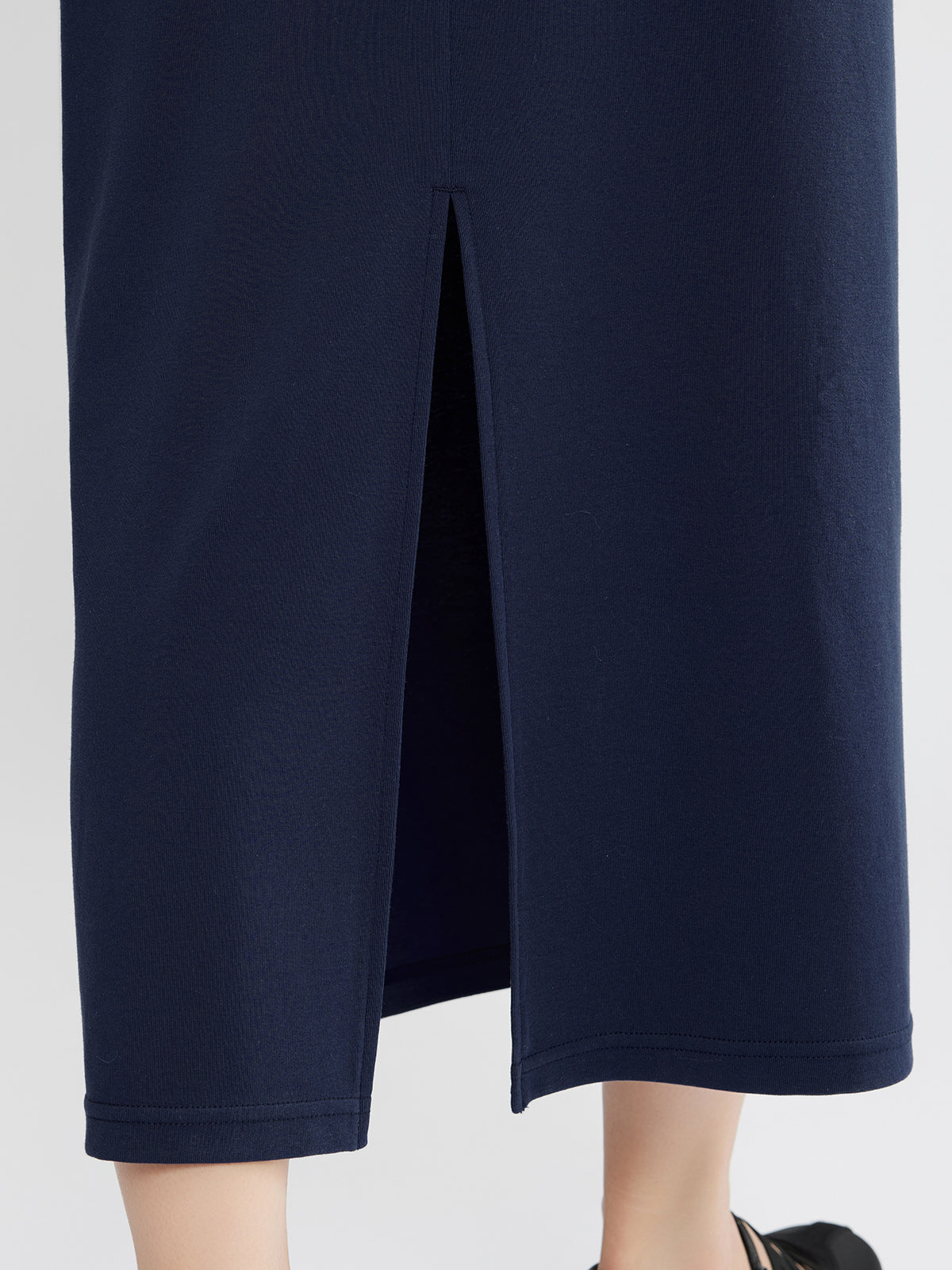 ASOBIO Cutout Linen Midi Dress