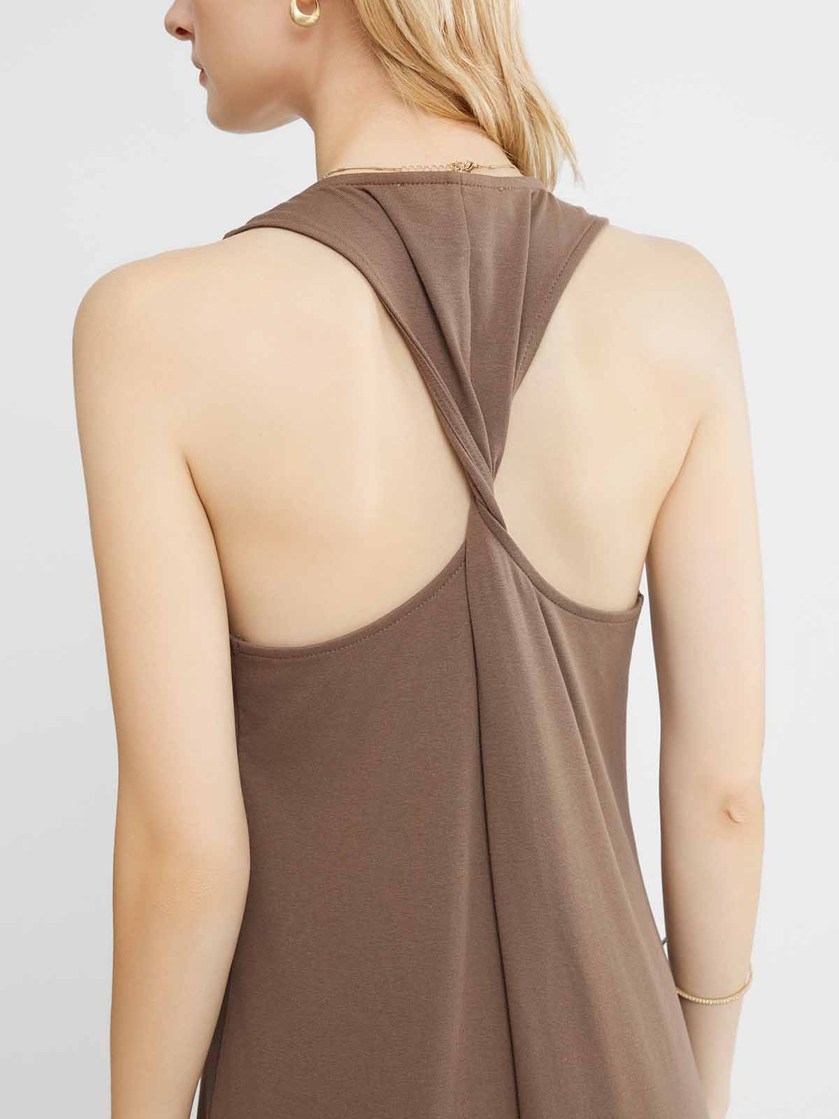 ASOBIO Twist-Back Knit Maxi Dress