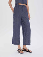 ASOBIO Linen Mid-Rise Wide-Leg Pants