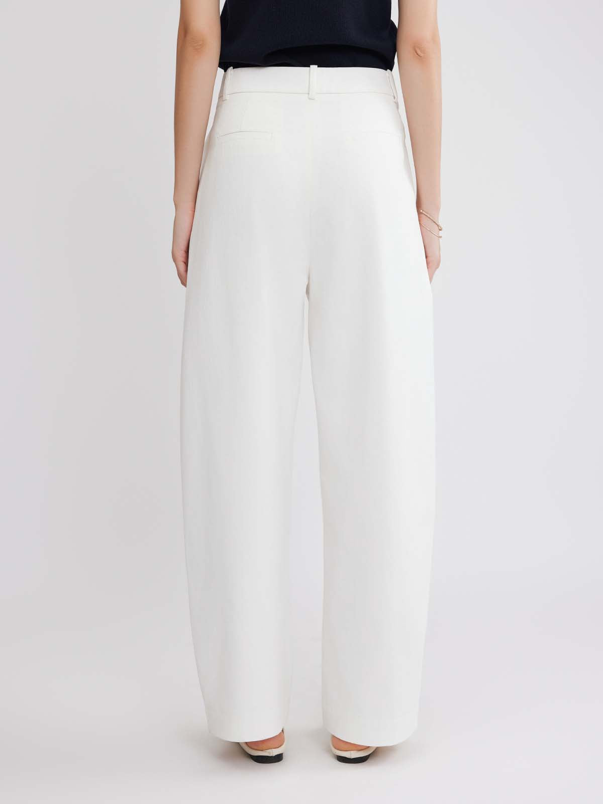 ASOBIO 100% Cotton Barrel-Leg Pants