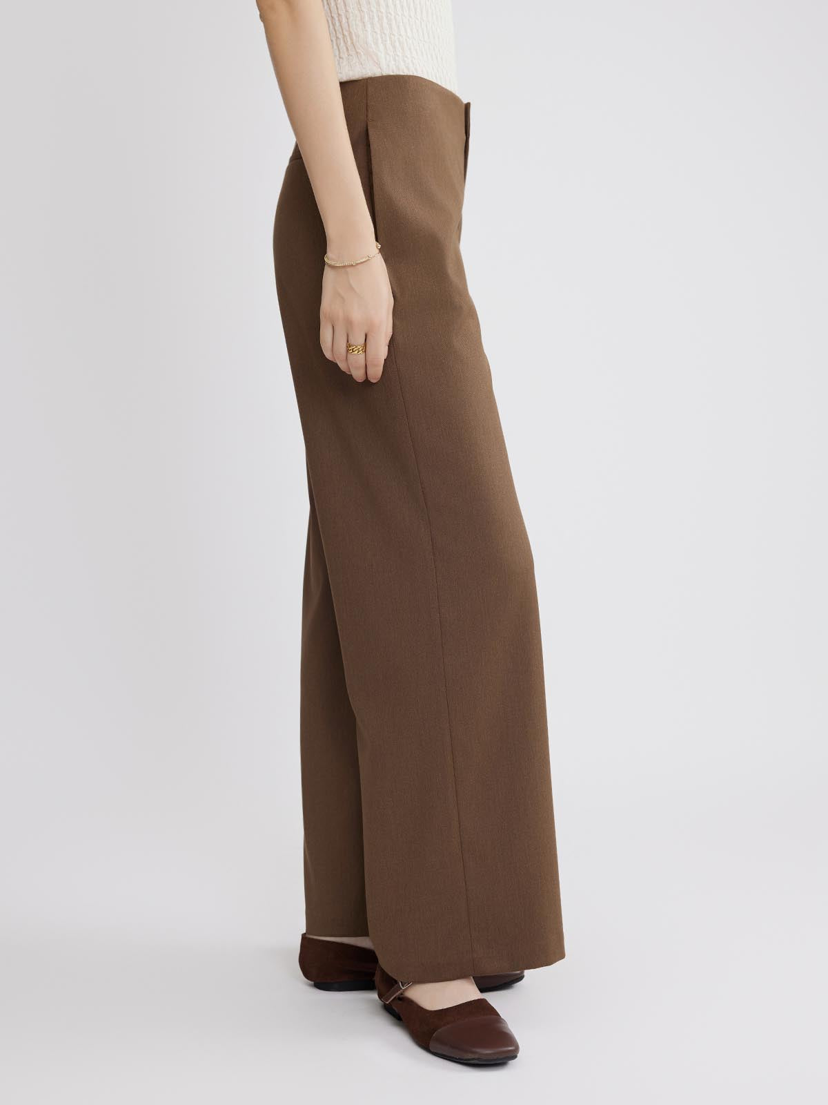 ASOBIO Minimalist Tailored Straight-Leg Pants