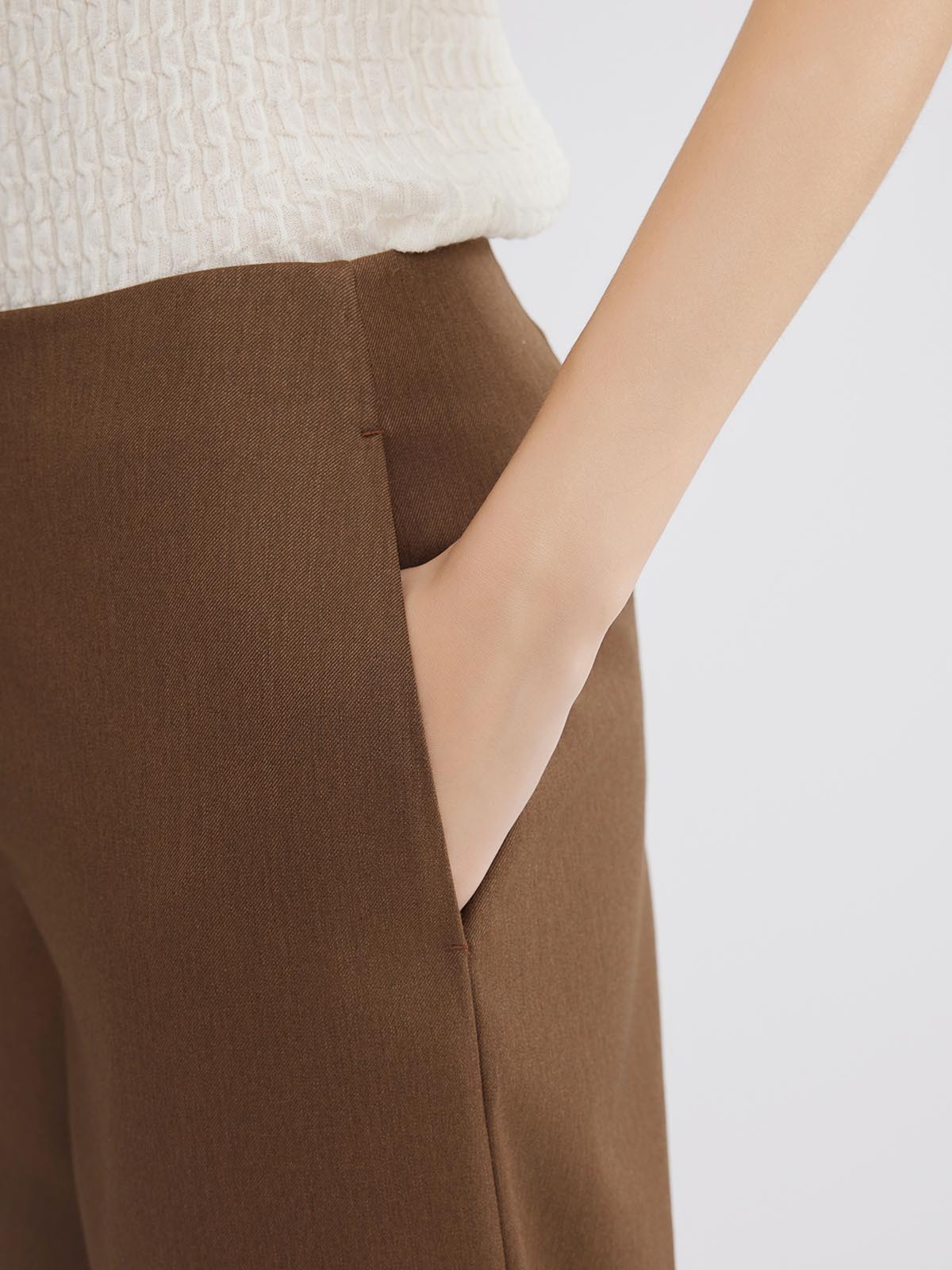 ASOBIO Minimalist Tailored Straight-Leg Pants