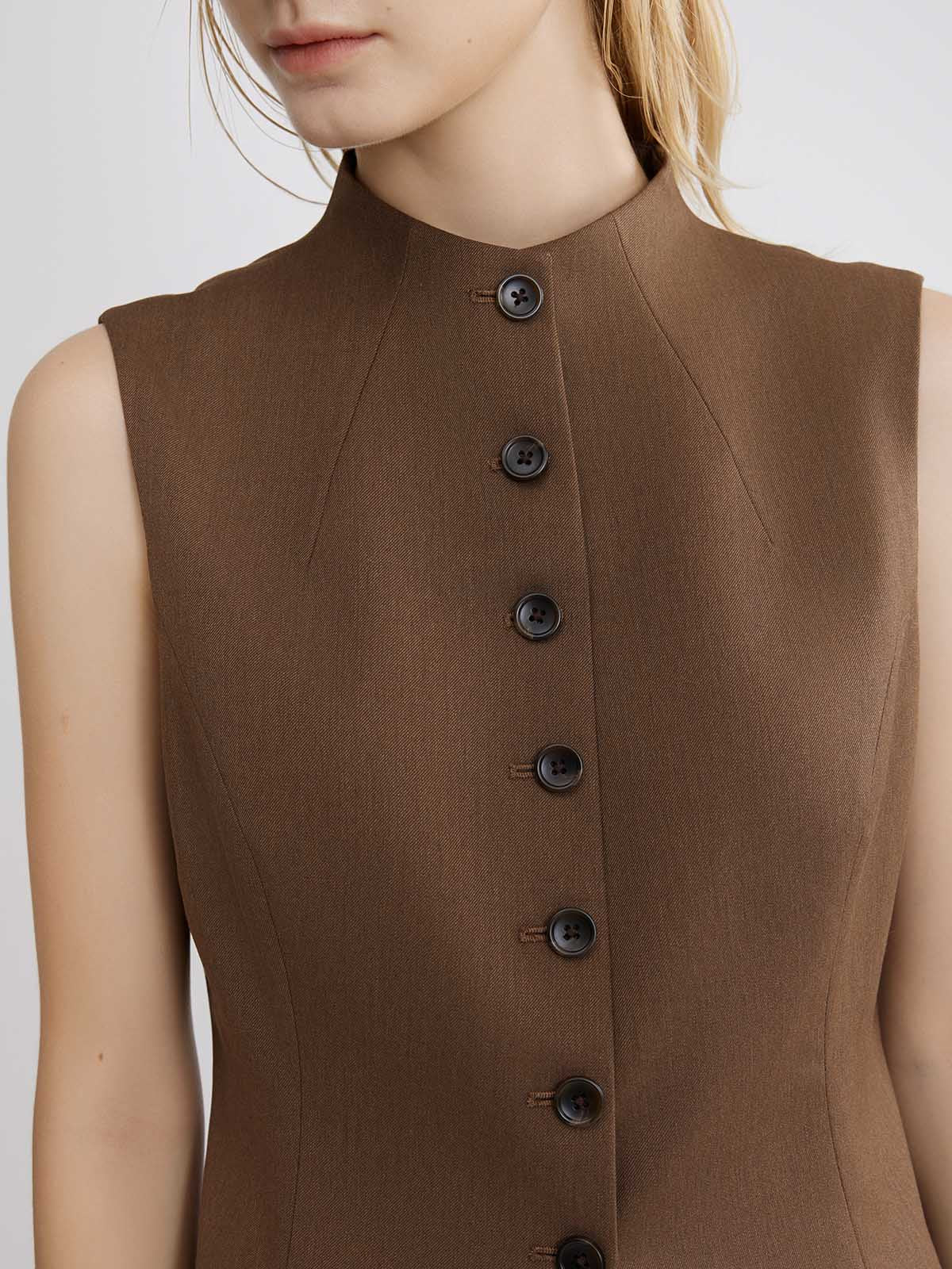 ASOBIO Sleeveless Mockneck Vest