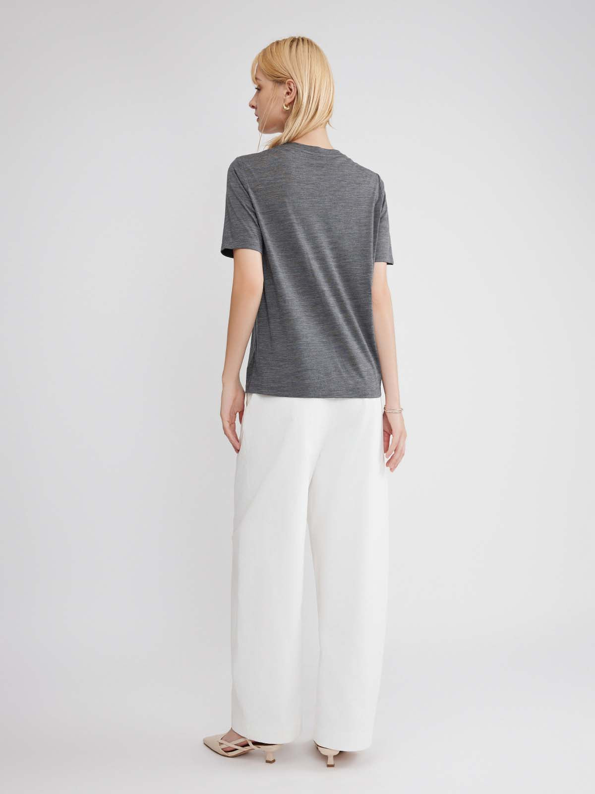 ASOBIO 100% Wool Crewneck Tee