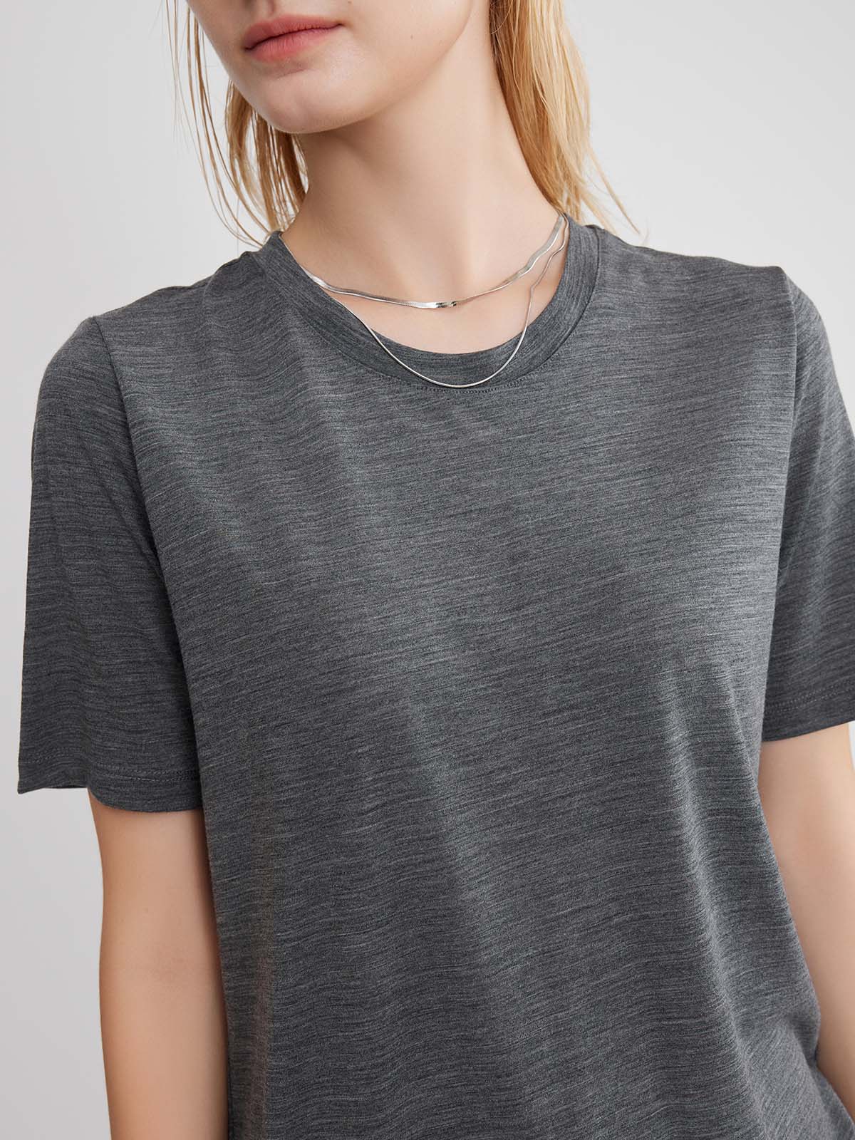 ASOBIO 100% Wool Crewneck Tee