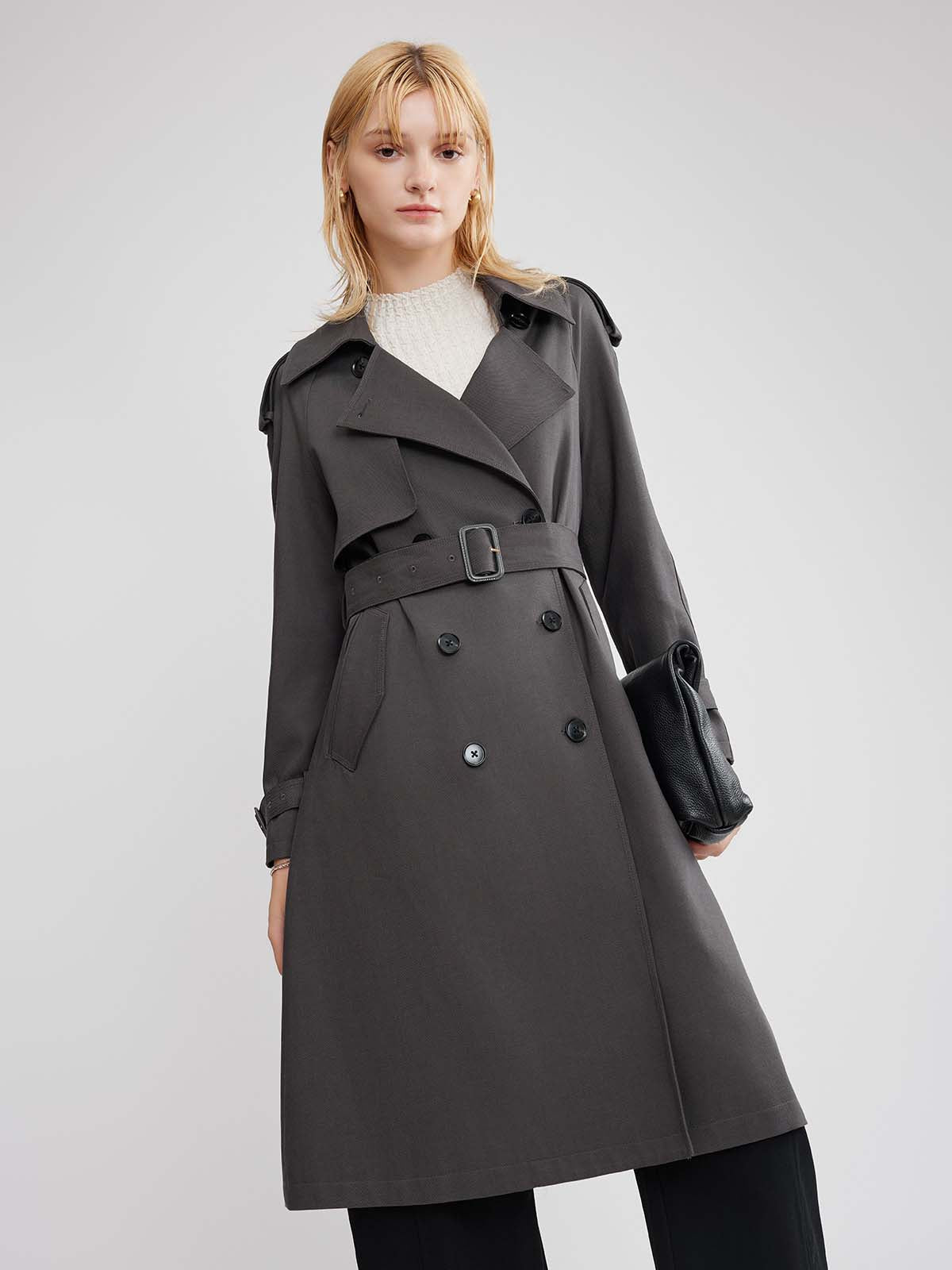 ASOBIO Relaxed-Fit Cotton Twill Trench Coat