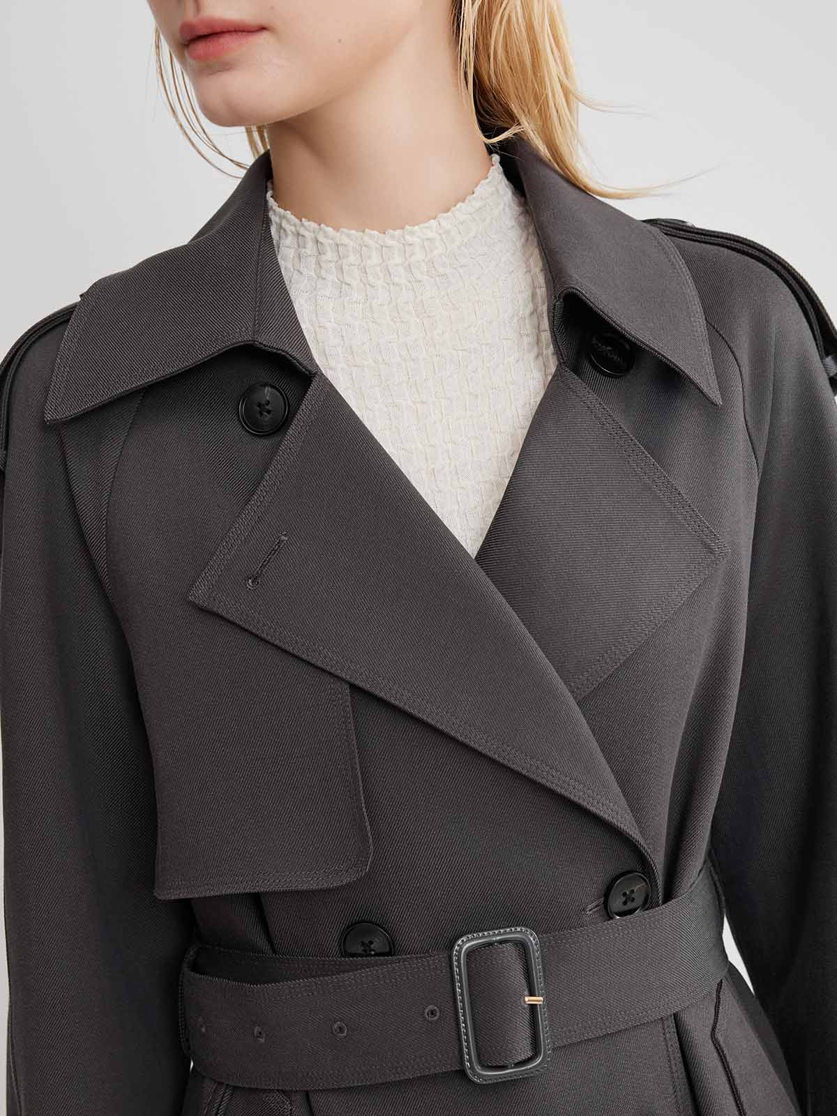 ASOBIO Relaxed-Fit Cotton Twill Trench Coat