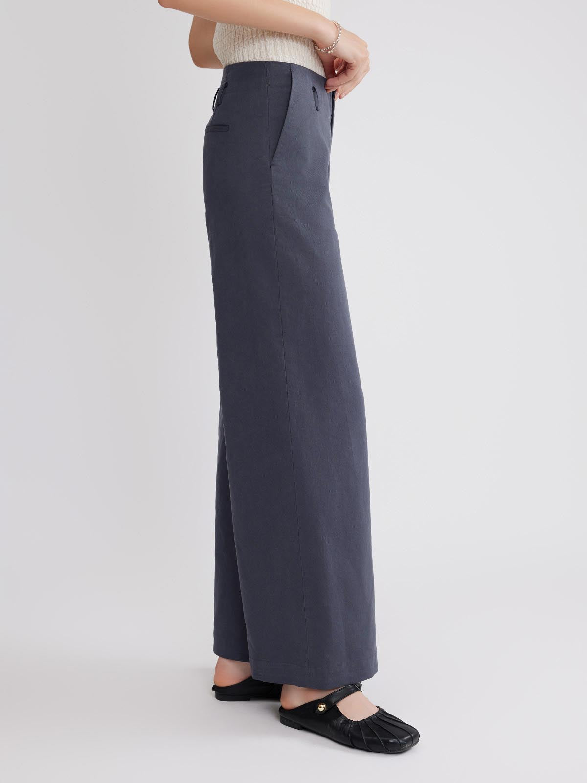 ASOBIO Twill Straight-Leg Pant