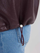 ASOBIO Faux Leather Collared Vest