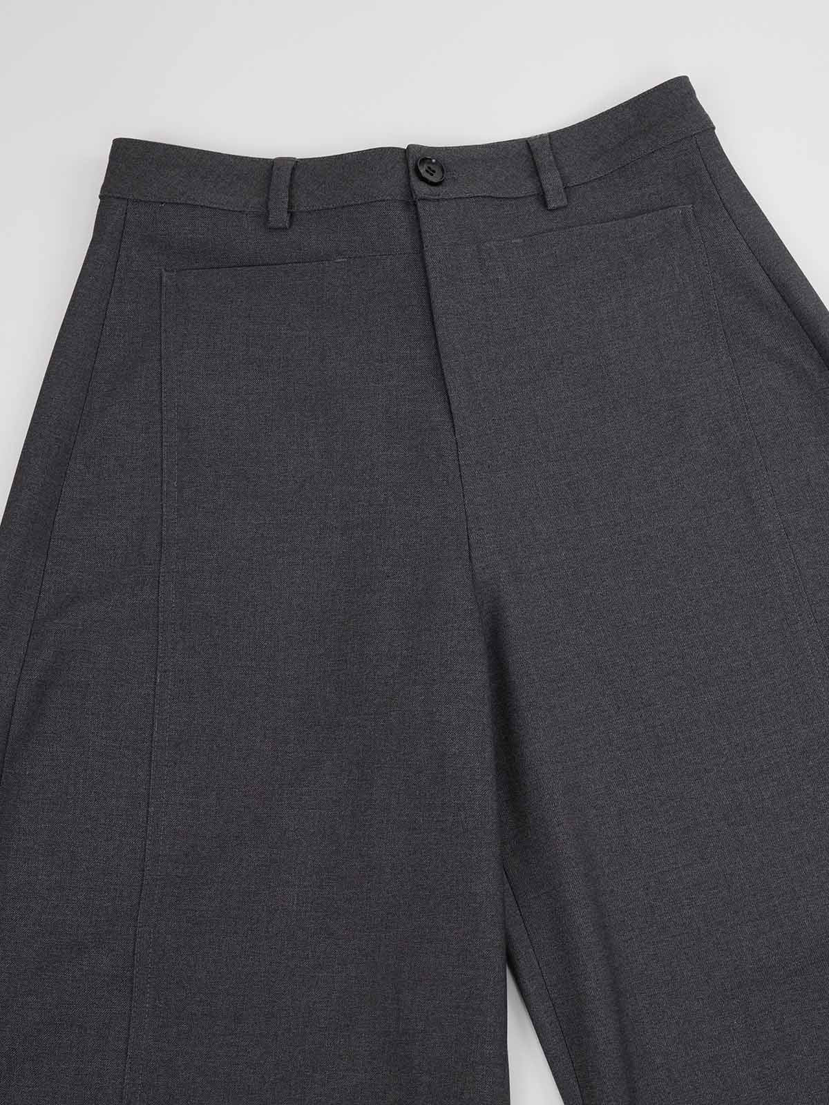 ASOBIO Flat-Waist Wide-Leg Trousers