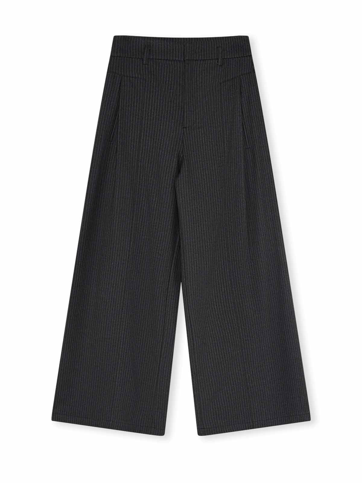 ASOBIO Effortless Pant Pinstripe Wide-Leg Trousers