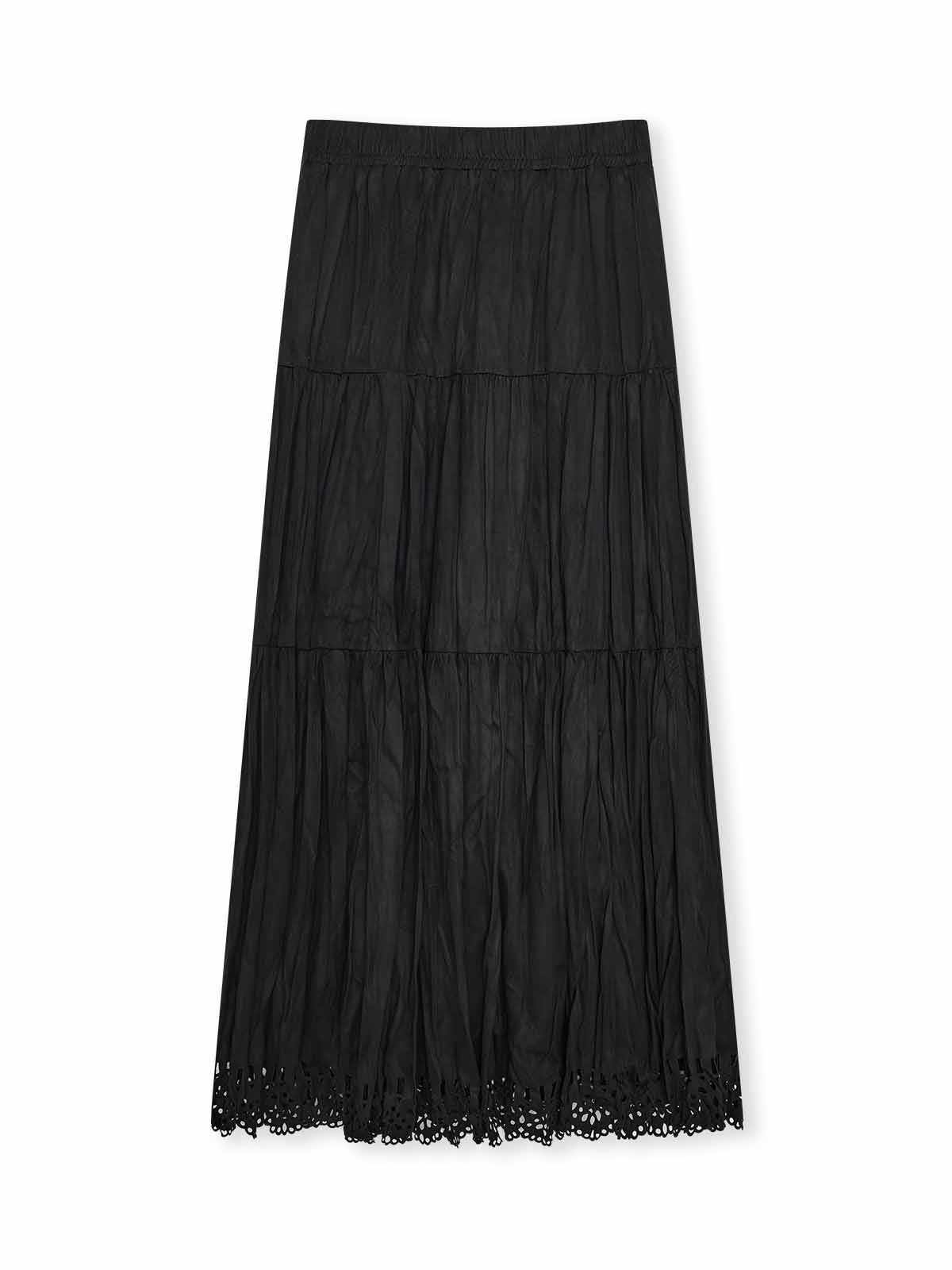 ASOBIO Tiered Gradient Maxi Skirt
