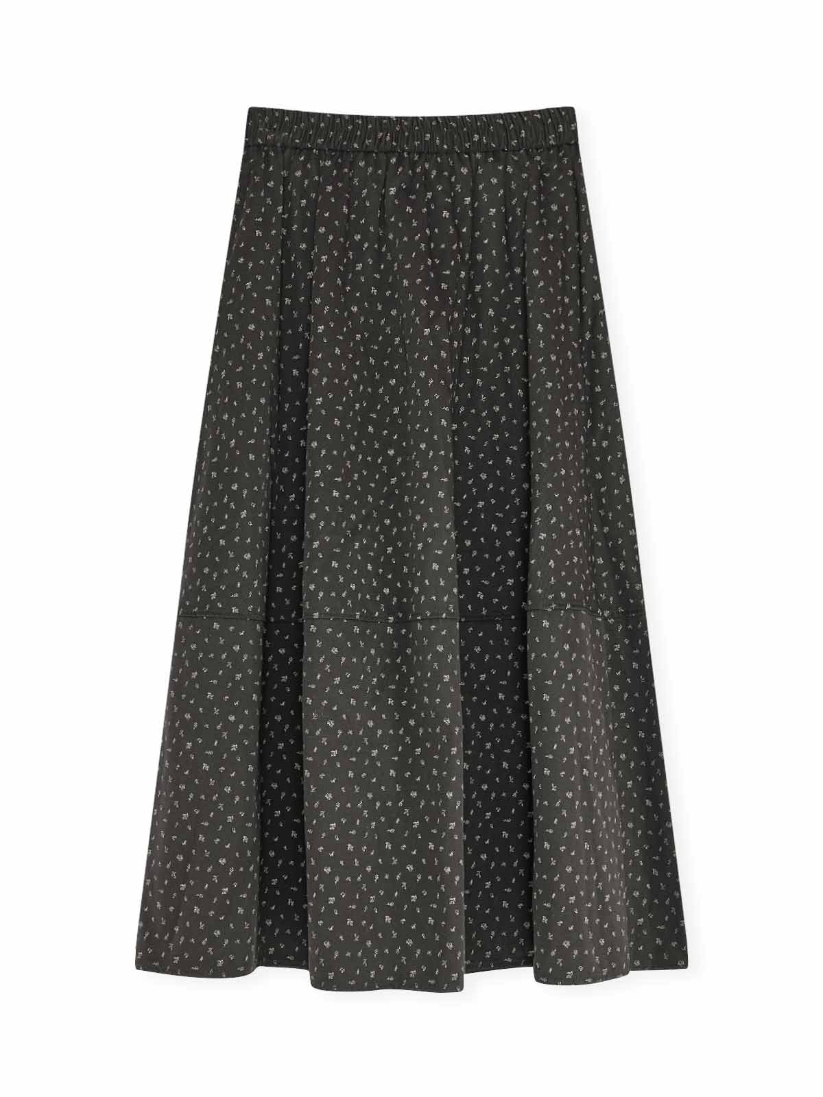 ASOBIO Printed A-Line Maxi Skirt