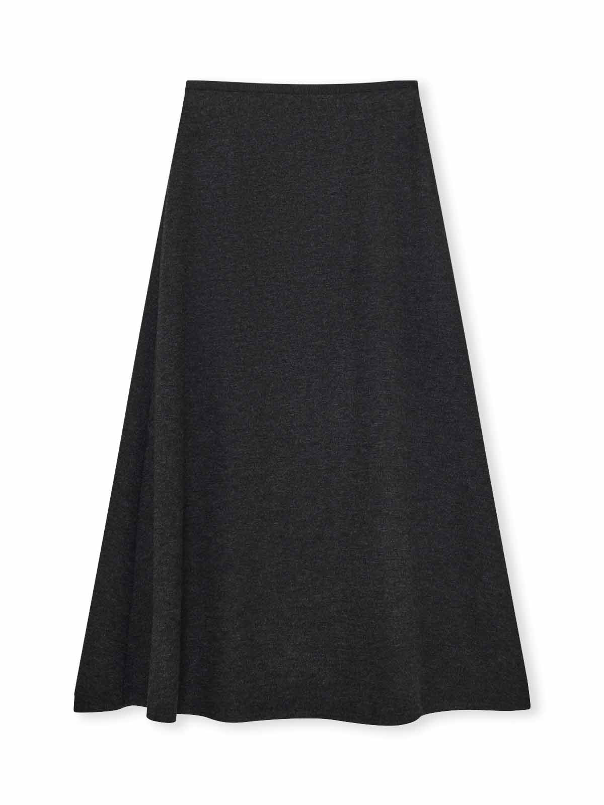 ASOBIO Cashmere-Blend A-Line Maxi Skirt