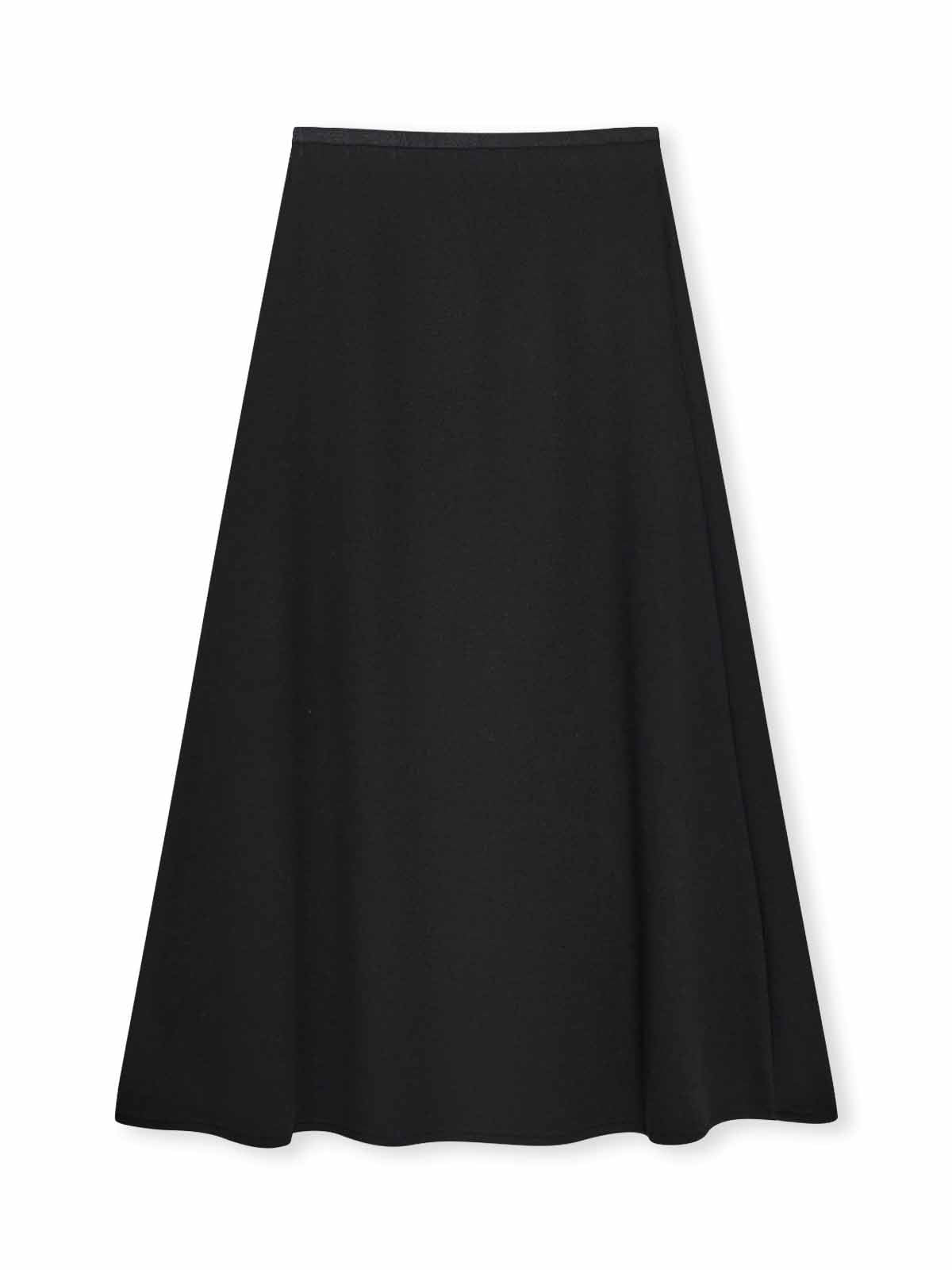 ASOBIO Cashmere-Blend A-Line Maxi Skirt