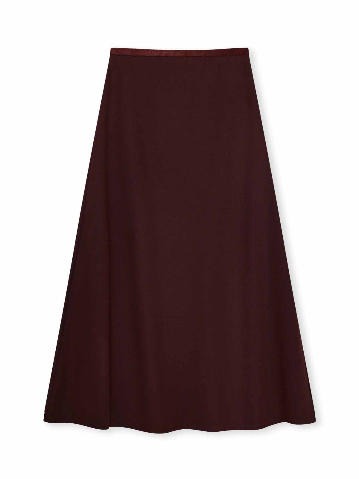 ASOBIO Cashmere-Blend A-Line Maxi Skirt