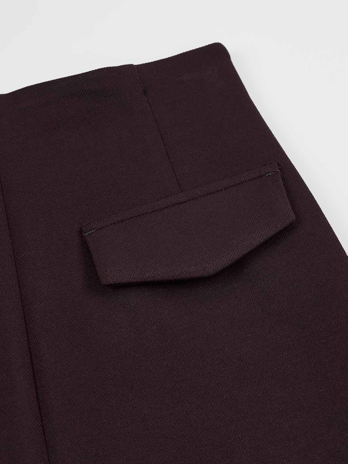 ASOBIO Wool-Blend Straight Maxi Skirt