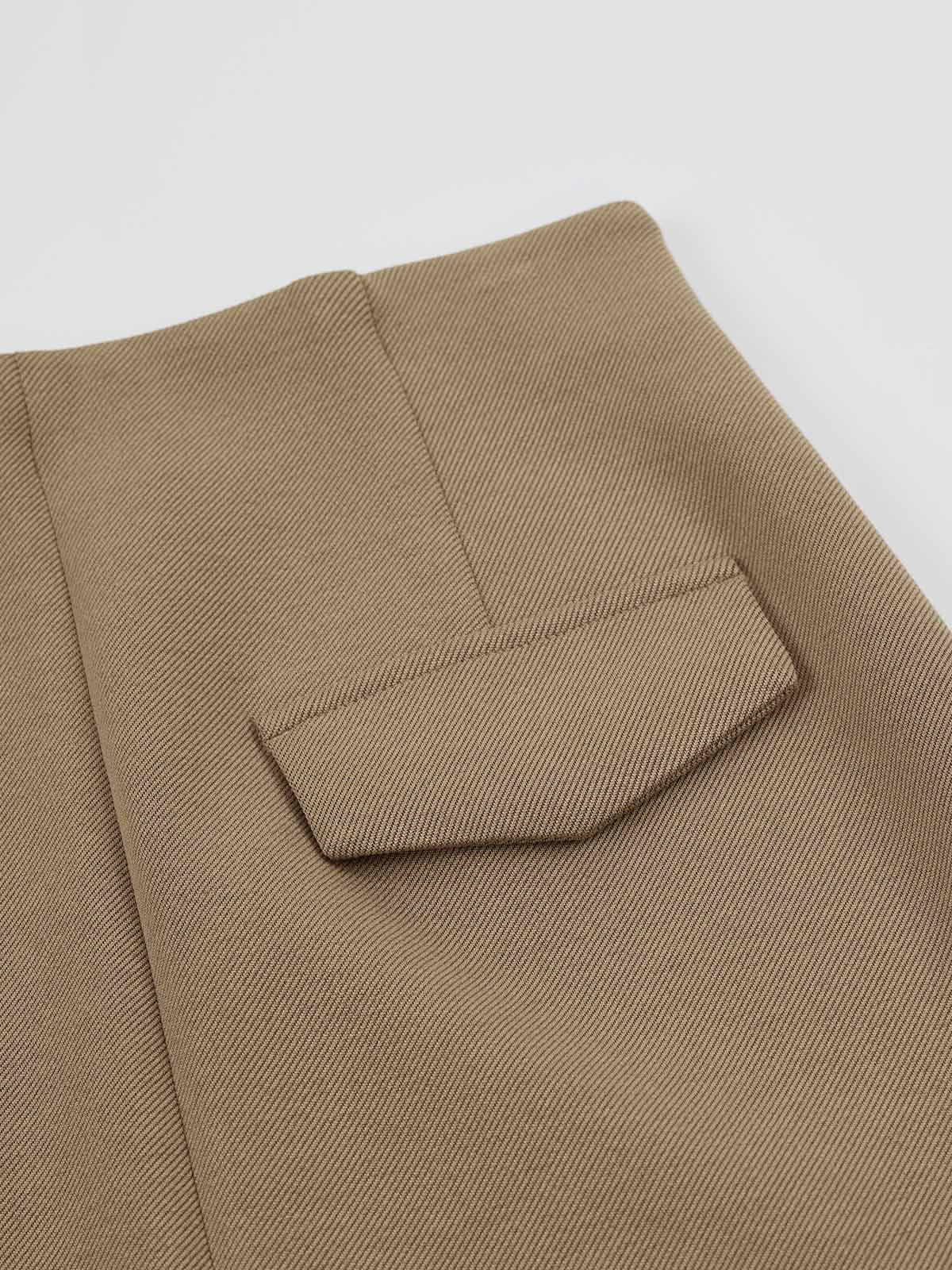 ASOBIO Wool-Blend Straight Maxi Skirt