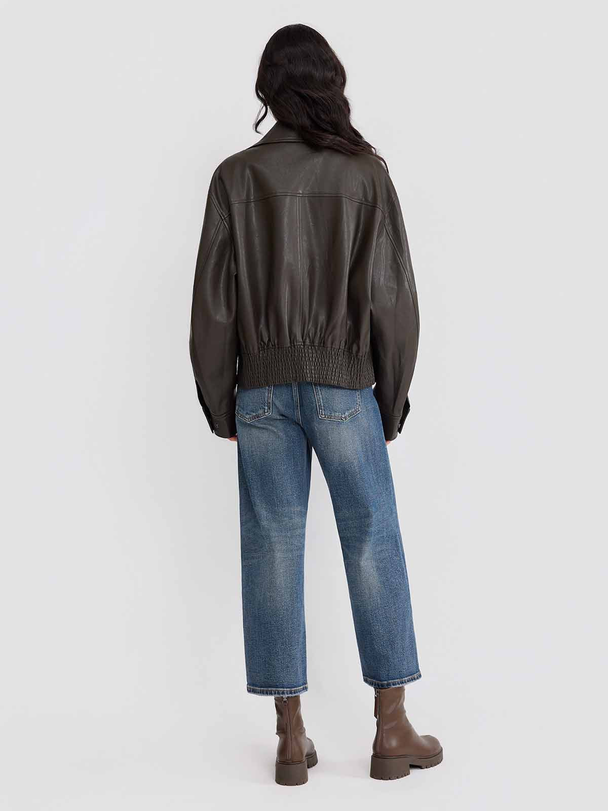 ASOBIO Flap-Pocket Leather Jacket