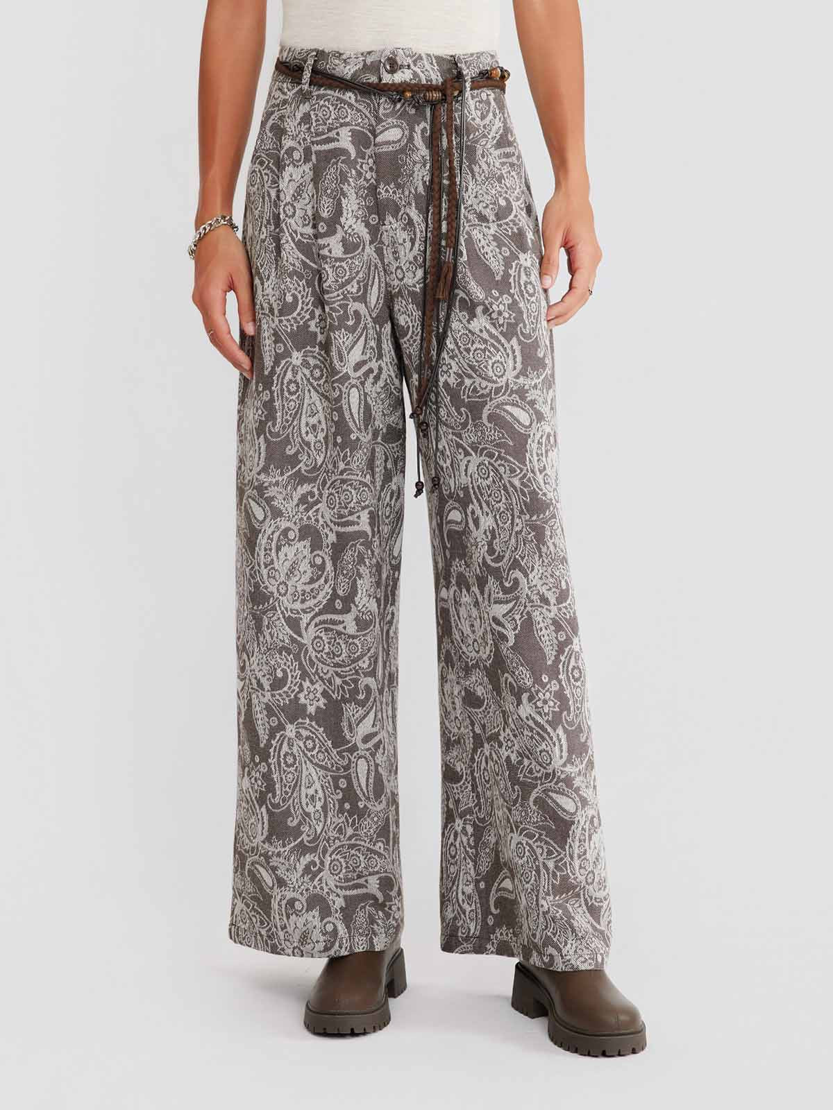 ASOBIO Paisley Print Pants