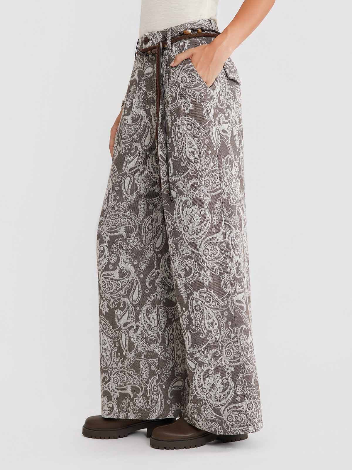 ASOBIO Paisley Print Pants