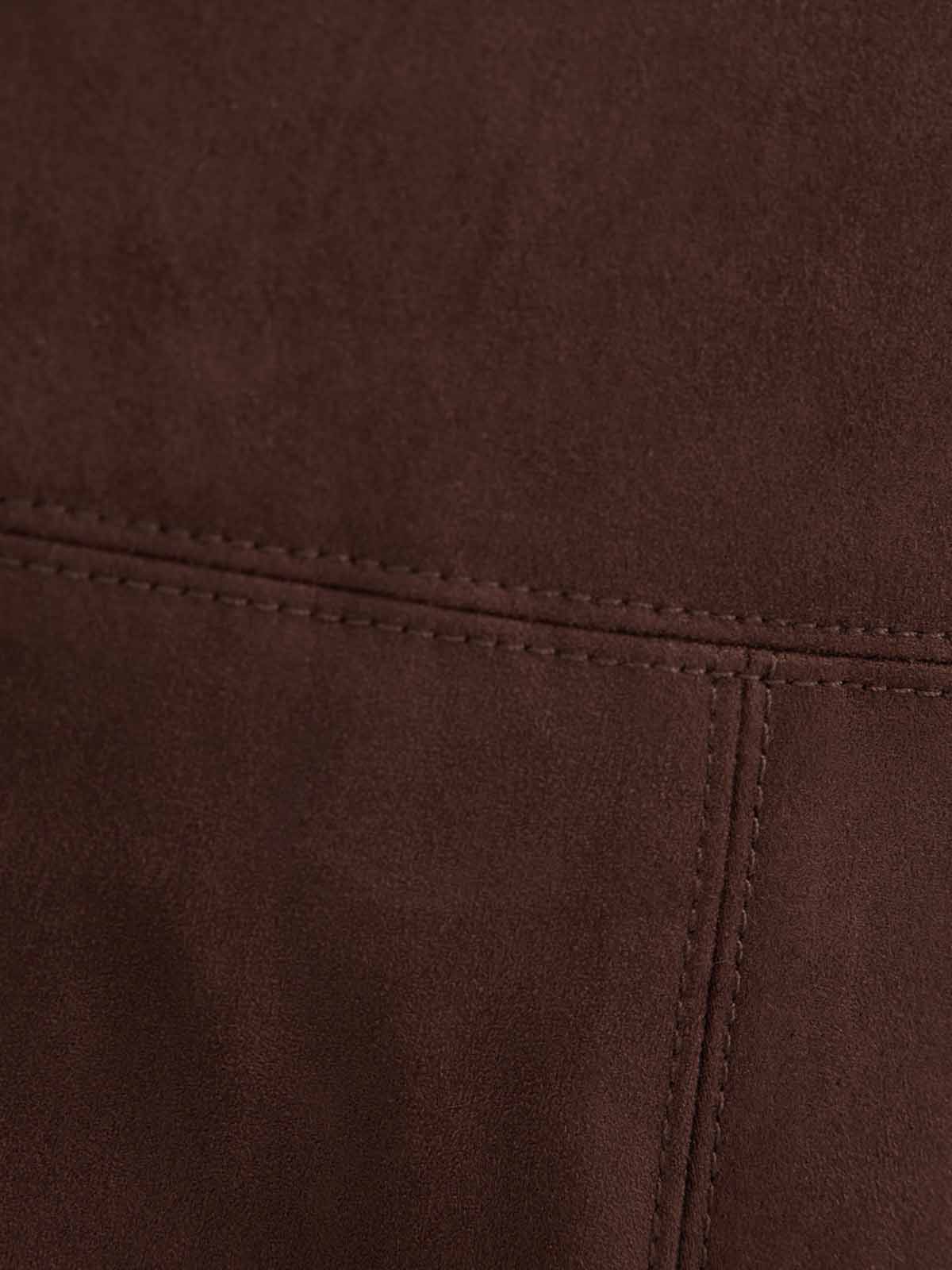 ASOBIO Suede Midi Skirt