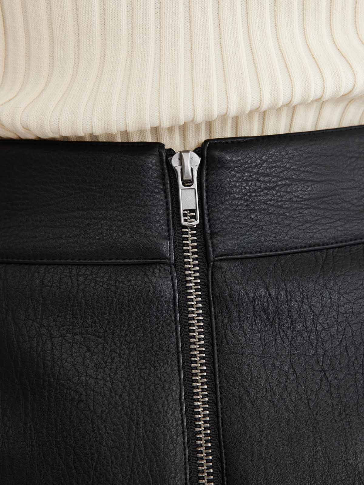 ASOBIO PU Mini Skirt