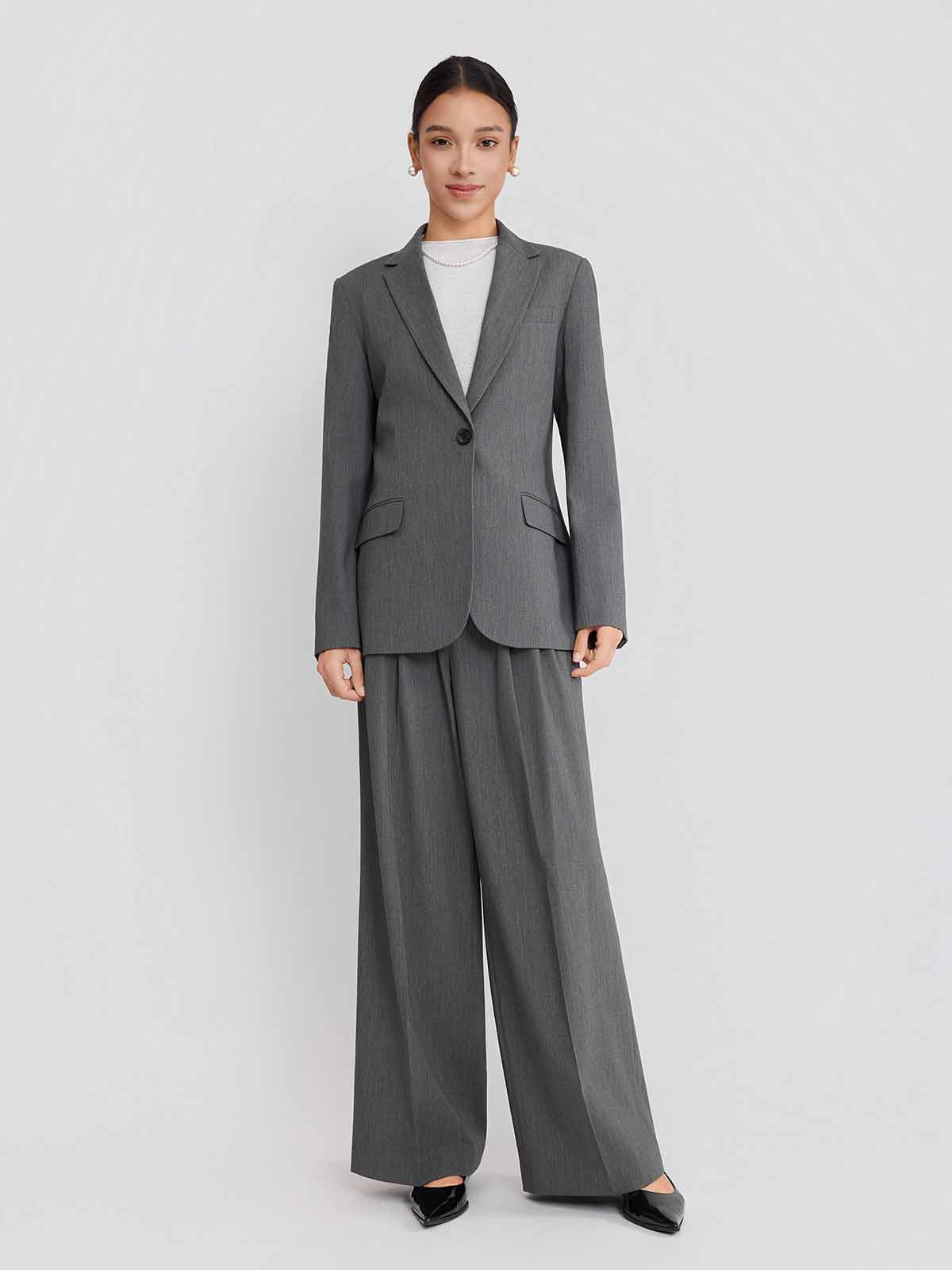 ASOBIO Wool Blend Blazer