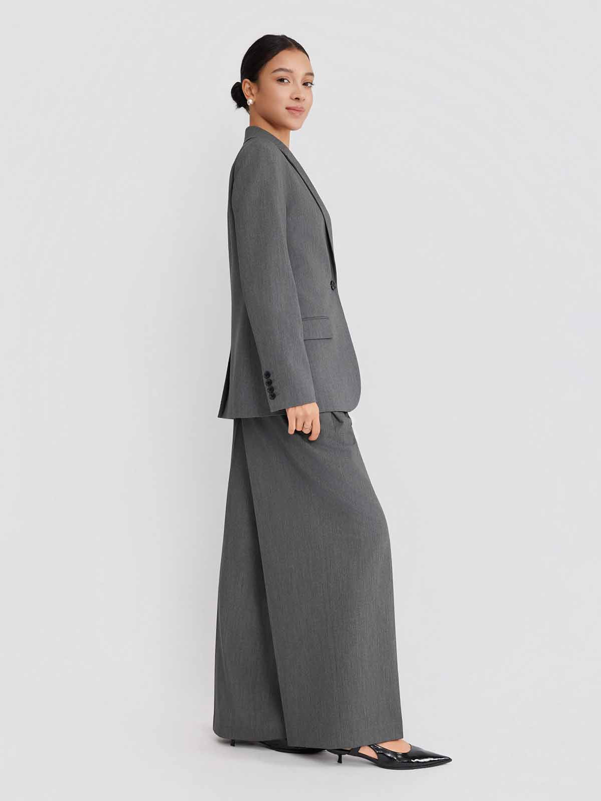 ASOBIO Wool Blend Blazer