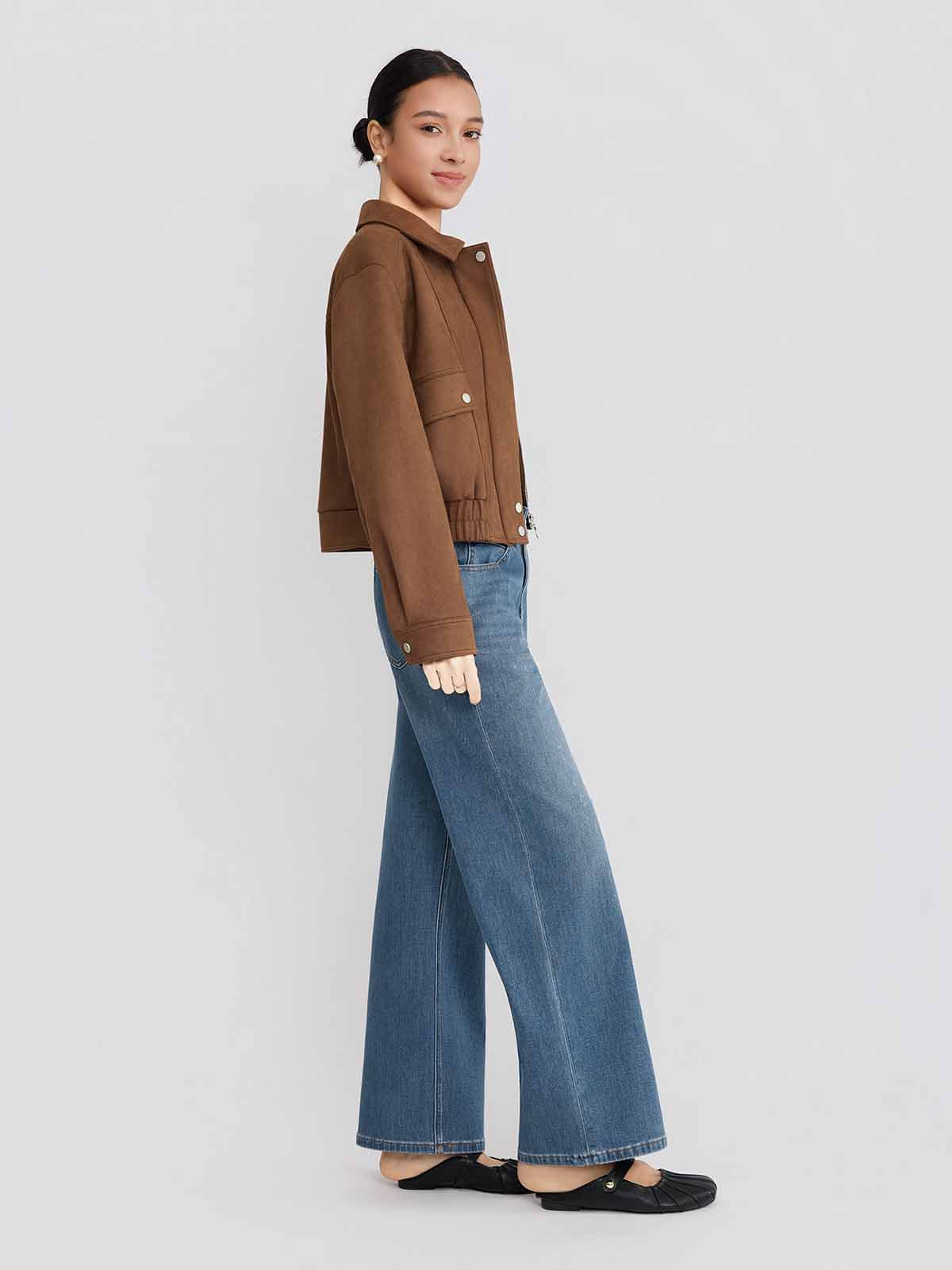 ASOBIO Suede Trucker Jacket