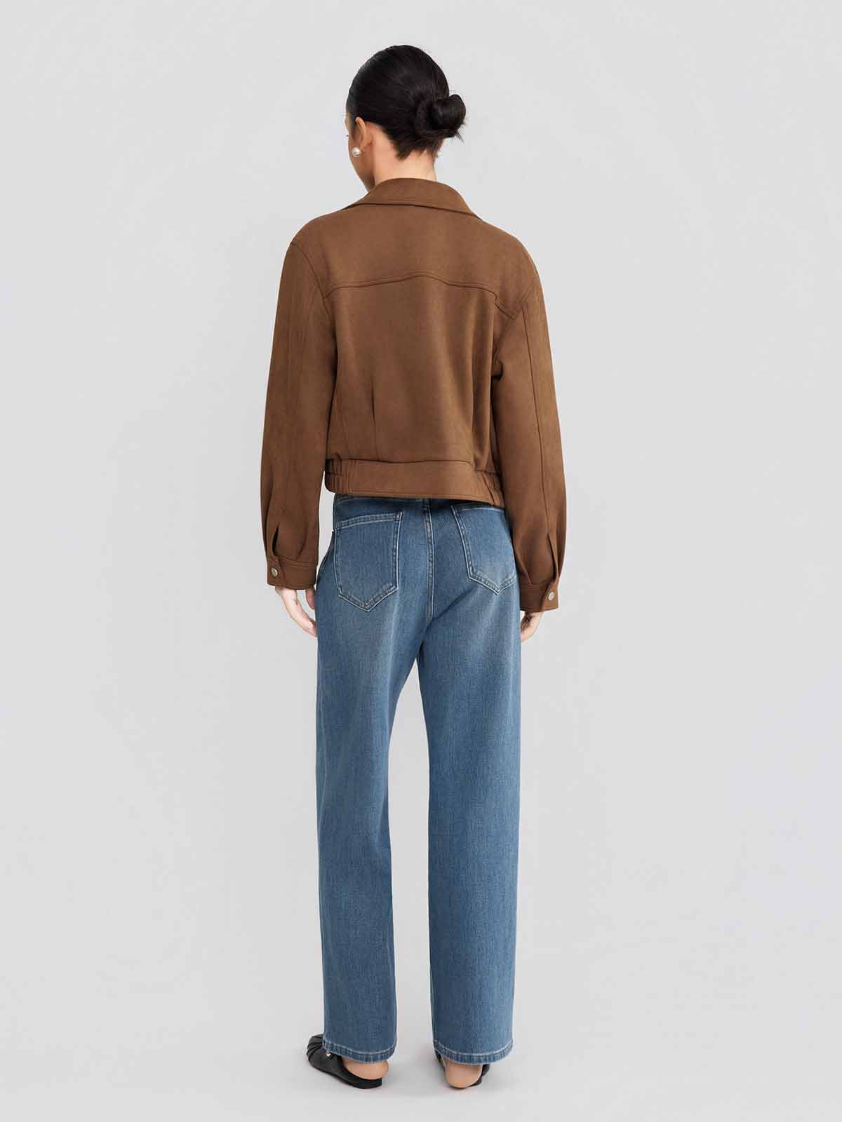 ASOBIO Suede Trucker Jacket