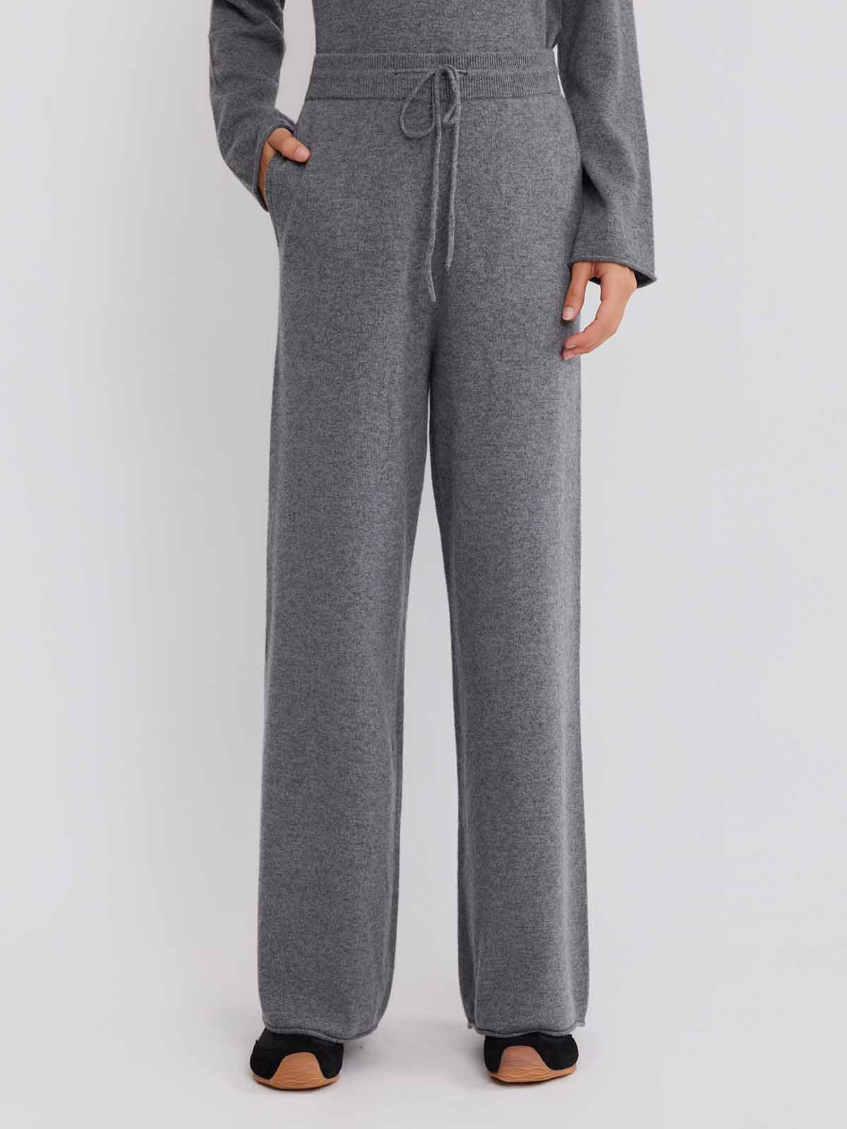ASOBIO Wool-Cashmere Knit Pants